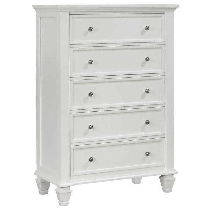Coaster Furniture Sandy Beach - 5-Drawer Bedroom Chest - Cream White