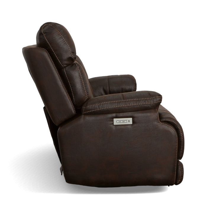 Clive Fabric Power Reclining Loveseat with Power Headrests &amp; Lumbar in Clove