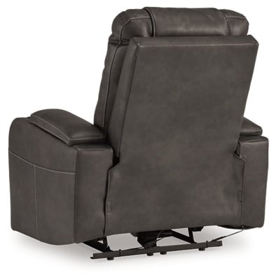 Feazada Power Recliner - Black Reclining Chair modern furniture Contempo Furniture