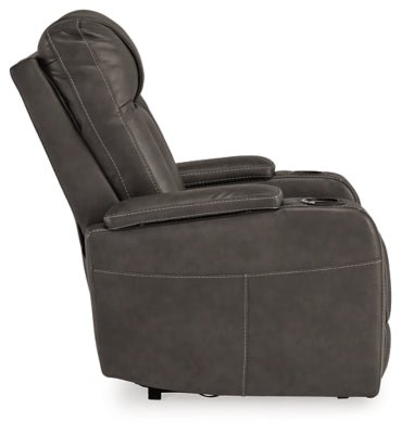 Feazada Power Recliner - Black Reclining Chair modern furniture Contempo Furniture