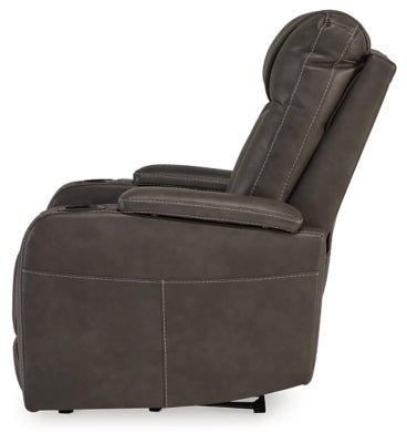Feazada Power Recliner - Black Reclining Chair modern furniture Contempo Furniture