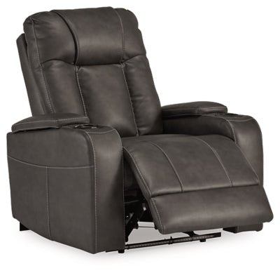 Feazada Power Recliner - Black Reclining Chair modern furniture Contempo Furniture