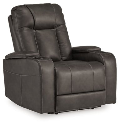Feazada Power Recliner - Black Reclining Chair modern furniture Contempo Furniture