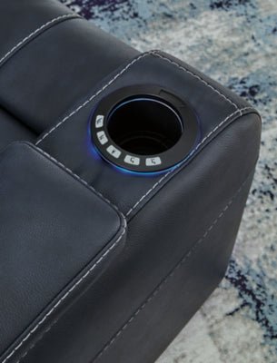 Feazada Power Recliner - Blue Reclining Chair modern furniture Contempo Furniture