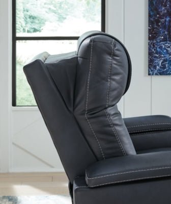 Feazada Power Recliner - Blue Reclining Chair modern furniture Contempo Furniture