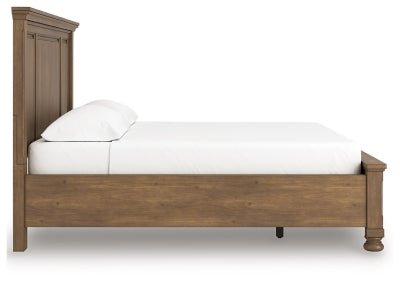 Feddinger California King Panel Storage Bed - Light Brown Storage Bed modern furniture Contempo Furniture