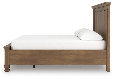 Feddinger California King Panel Storage Bed - Light Brown Storage Bed modern furniture Contempo Furniture