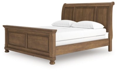 Feddinger California King Sleigh Bed - Light Brown | Ashley Furniture