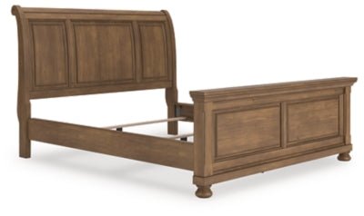 Feddinger California King Sleigh Bed - Light Brown Sleigh Bed modern furniture Contempo Furniture