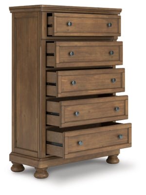 Feddinger Chest of Drawers - Light Brown Accent Chest modern furniture Contempo Furniture