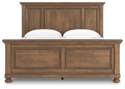 Feddinger King Panel Bed - Light Brown Panel Bed modern furniture Contempo Furniture