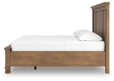 Feddinger King Panel Storage Bed - Light Brown Storage Bed modern furniture Contempo Furniture