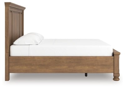Feddinger King Panel Storage Bed - Light Brown Storage Bed modern furniture Contempo Furniture