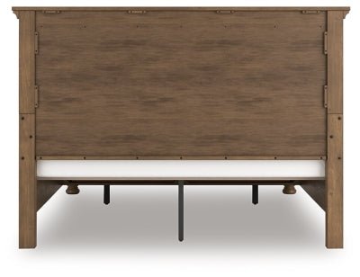 Feddinger King Panel Storage Bed - Light Brown Storage Bed modern furniture Contempo Furniture