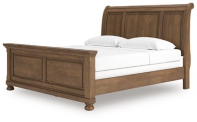 Feddinger King Sleigh Bed - Light Brown | Ashley Furniture
