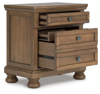 Feddinger Nightstand - Light Brown Accent Nightstand modern furniture Contempo Furniture