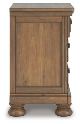 Feddinger Nightstand - Light Brown Accent Nightstand modern furniture Contempo Furniture