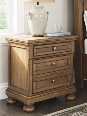 Feddinger Nightstand - Light Brown Accent Nightstand modern furniture Contempo Furniture