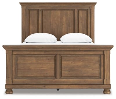 Feddinger Queen Panel Bed - Light Brown Panel Bed modern furniture Contempo Furniture