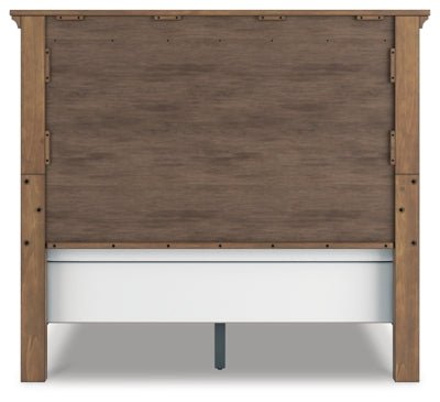 Feddinger Queen Panel Bed - Light Brown Panel Bed modern furniture Contempo Furniture