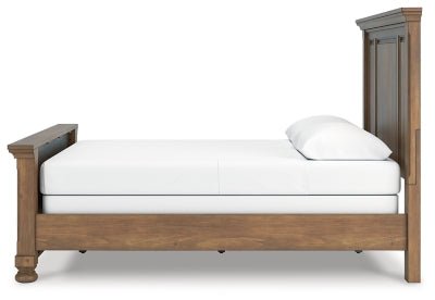 Feddinger Queen Panel Bed - Light Brown Panel Bed modern furniture Contempo Furniture