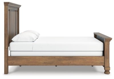 Feddinger Queen Panel Bed - Light Brown Panel Bed modern furniture Contempo Furniture