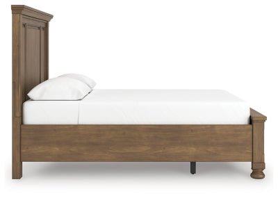 Feddinger Queen Panel Storage Bed - Light Brown Storage Bed modern furniture Contempo Furniture