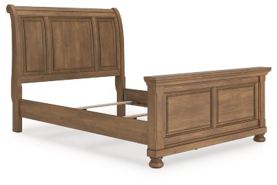 Feddinger Queen Sleigh Bed - Light Brown Sleigh Bed modern furniture Contempo Furniture