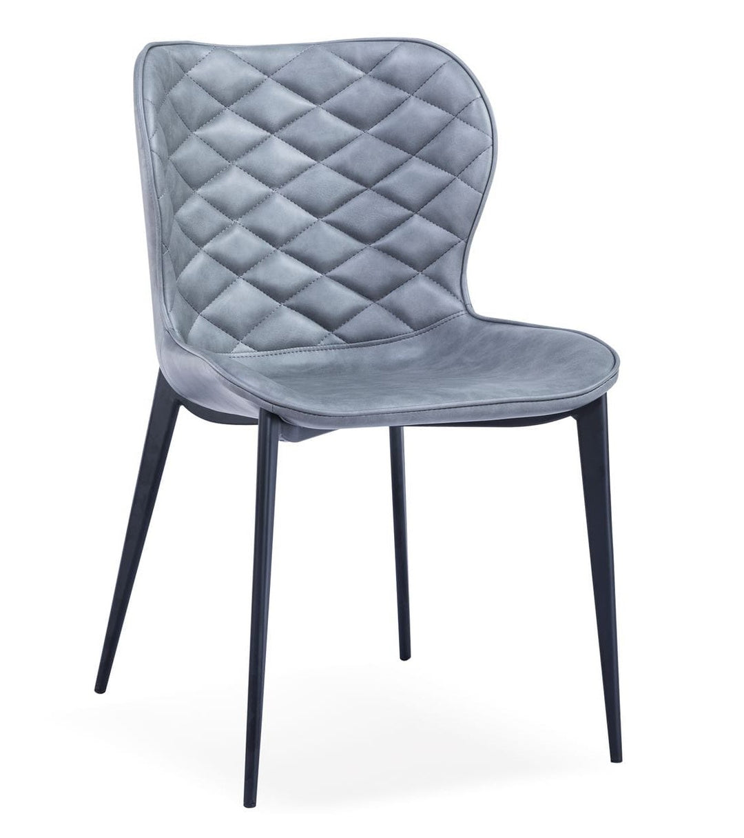Felicia - Modern Grey & Black Dining Chair (Set of 2)
