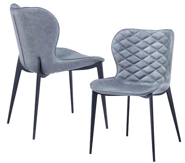 Felicia - Modern Grey &amp; Black Dining Chair (Set of 2)