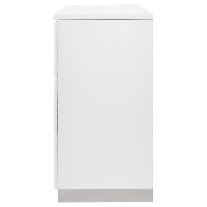 Felicity - 6 - Drawer Dresser - White High Gloss Dressers modern furniture Contempo Furniture