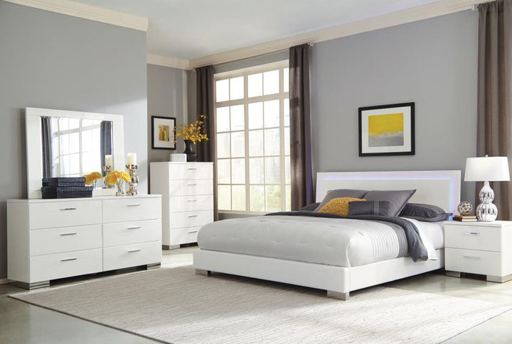 Felicity - Dresser Mirror - White High Gloss Mirror modern furniture Contempo Furniture