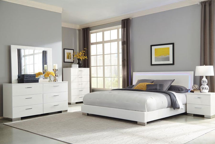 Felicity - Dresser Mirror - White High Gloss Mirror modern furniture Contempo Furniture