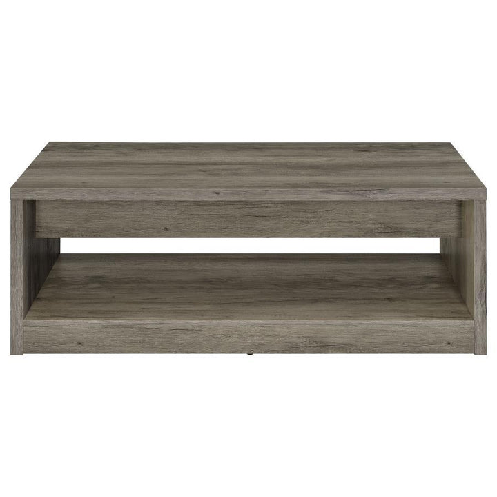 Felix - 2 - Drawer Engineered Wood Coffee Table - Gray Driftwood Coffee Table modern furniture Contempo Furniture