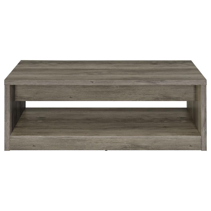Felix - 2 - Drawer Engineered Wood Coffee Table - Gray Driftwood Coffee Table modern furniture Contempo Furniture