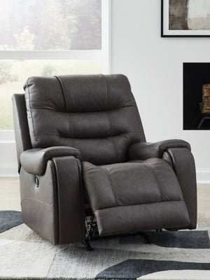 Femley Recliner - Dark Gray Rocker Chair modern furniture Contempo Furniture