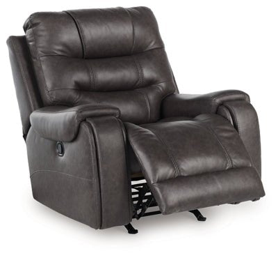 Femley Recliner - Dark Gray Rocker Chair modern furniture Contempo Furniture