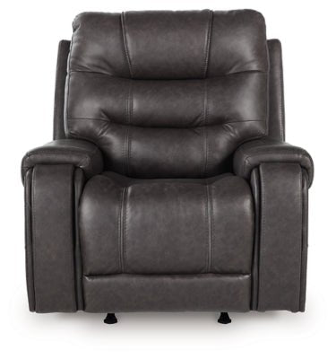 Femley Recliner - Dark Gray Rocker Chair modern furniture Contempo Furniture
