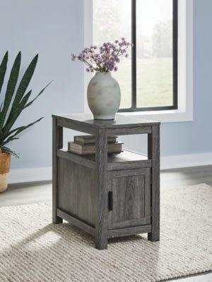 Fendenmore Chairside End Table - Dark Gray Chair Side Table modern furniture Contempo Furniture