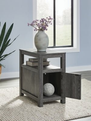 Fendenmore Chairside End Table - Dark Gray Chair Side Table modern furniture Contempo Furniture