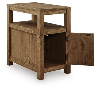 Fendenmore Chairside End Table - Light Brown Chair Side Table modern furniture Contempo Furniture