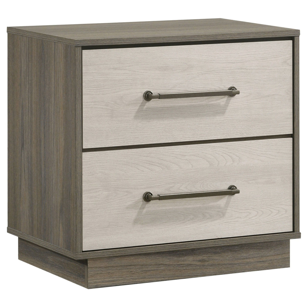Fenwick - 2 - Drawer Nightstand Bedside Table - Gray Oak Accent Nightstand modern furniture Contempo Furniture