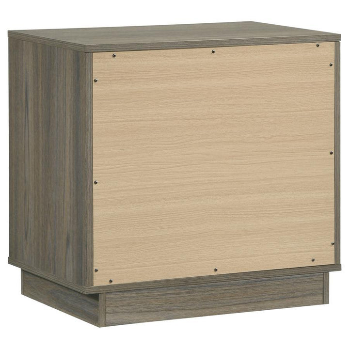 Fenwick - 2 - Drawer Nightstand Bedside Table - Gray Oak Accent Nightstand modern furniture Contempo Furniture