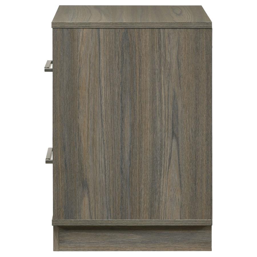 Fenwick - 2 - Drawer Nightstand Bedside Table - Gray Oak Accent Nightstand modern furniture Contempo Furniture