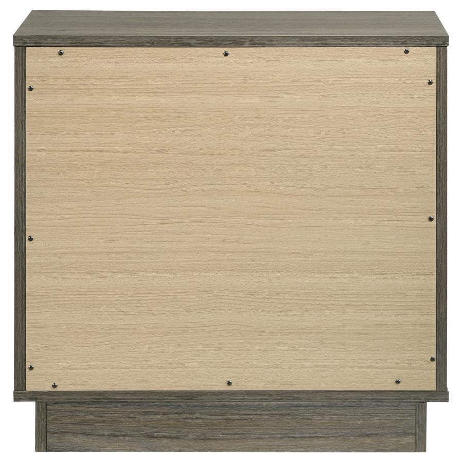 Fenwick - 2 - Drawer Nightstand Bedside Table - Gray Oak Accent Nightstand modern furniture Contempo Furniture