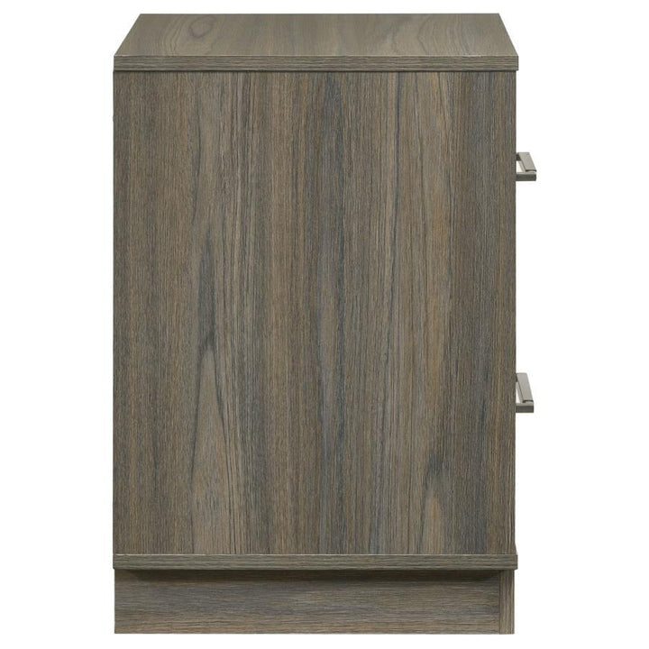 Fenwick - 2 - Drawer Nightstand Bedside Table - Gray Oak Accent Nightstand modern furniture Contempo Furniture