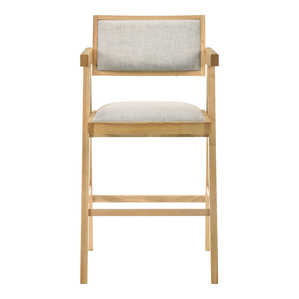 Fern - Modern Natural and Beige Counter Stool Set of 2 - View 5