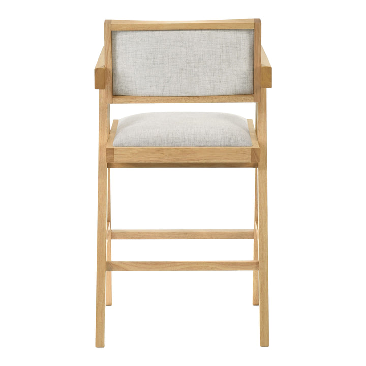 Fern - Modern Natural and Beige Counter Stool Set of 2
