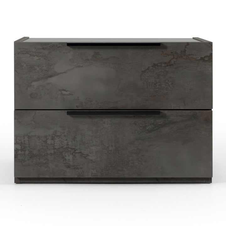 Ferrara - Modern Volcano Oxide Grey Nightstand