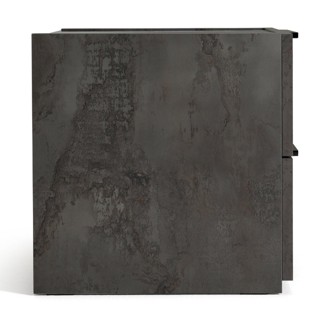 Ferrara - Modern Volcano Oxide Grey Nightstand